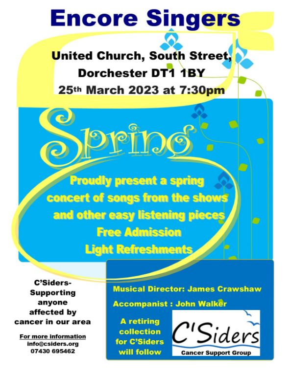 Encore Singers Spring Concert @ United Church | England | United Kingdom